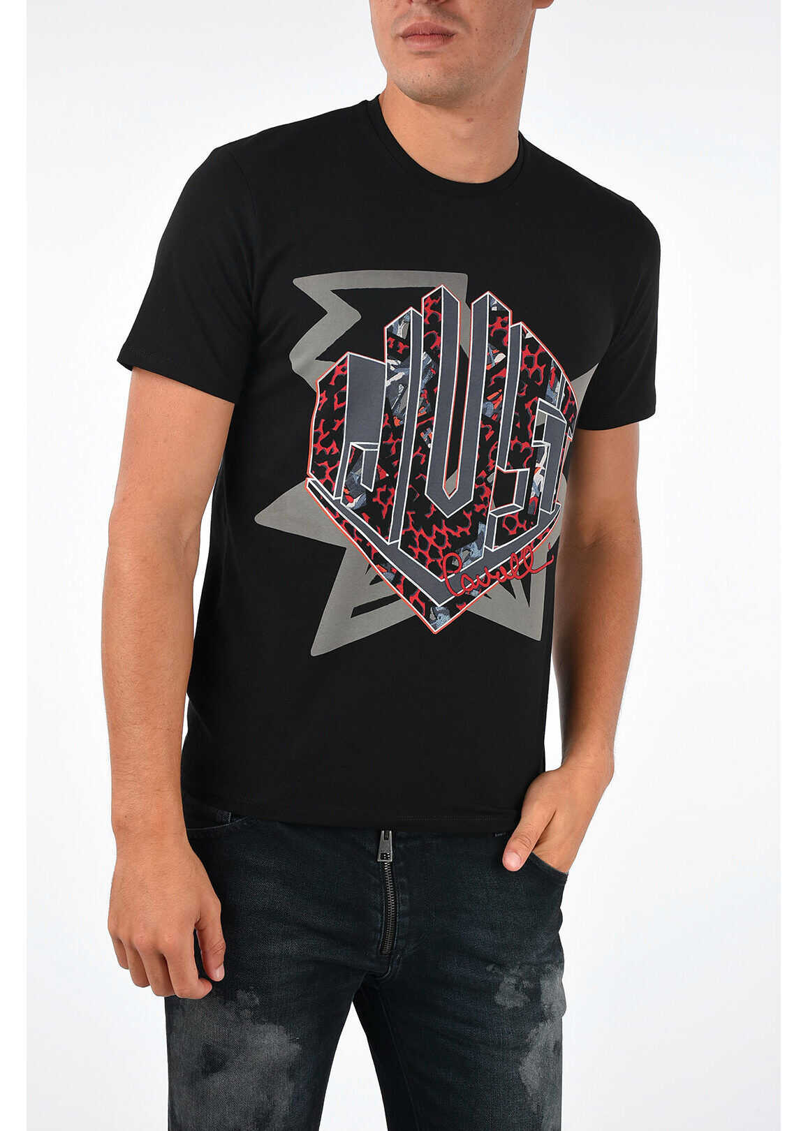 Just Cavalli Printed T-shirt BLACK