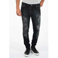 Blugi slim fit 15cm Stretch Denim Printed Jeans Barbati