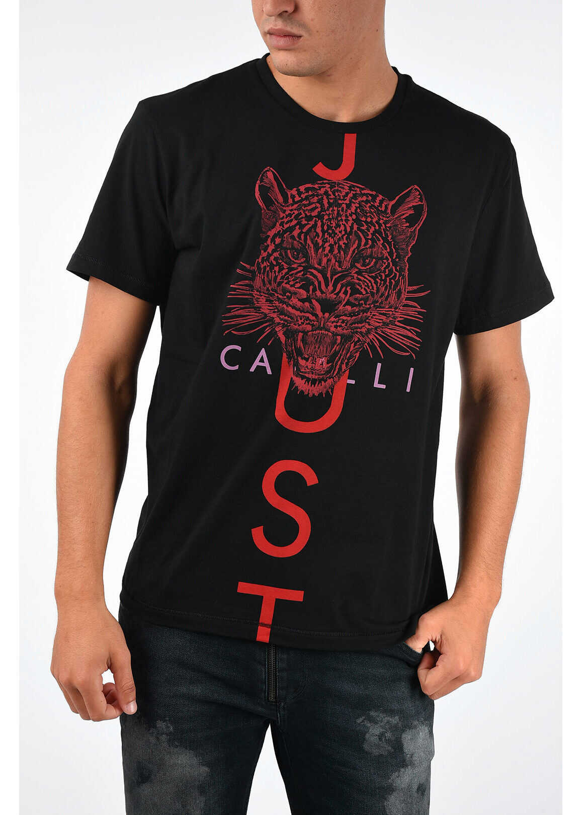 Just Cavalli Printed T-shirt BLACK