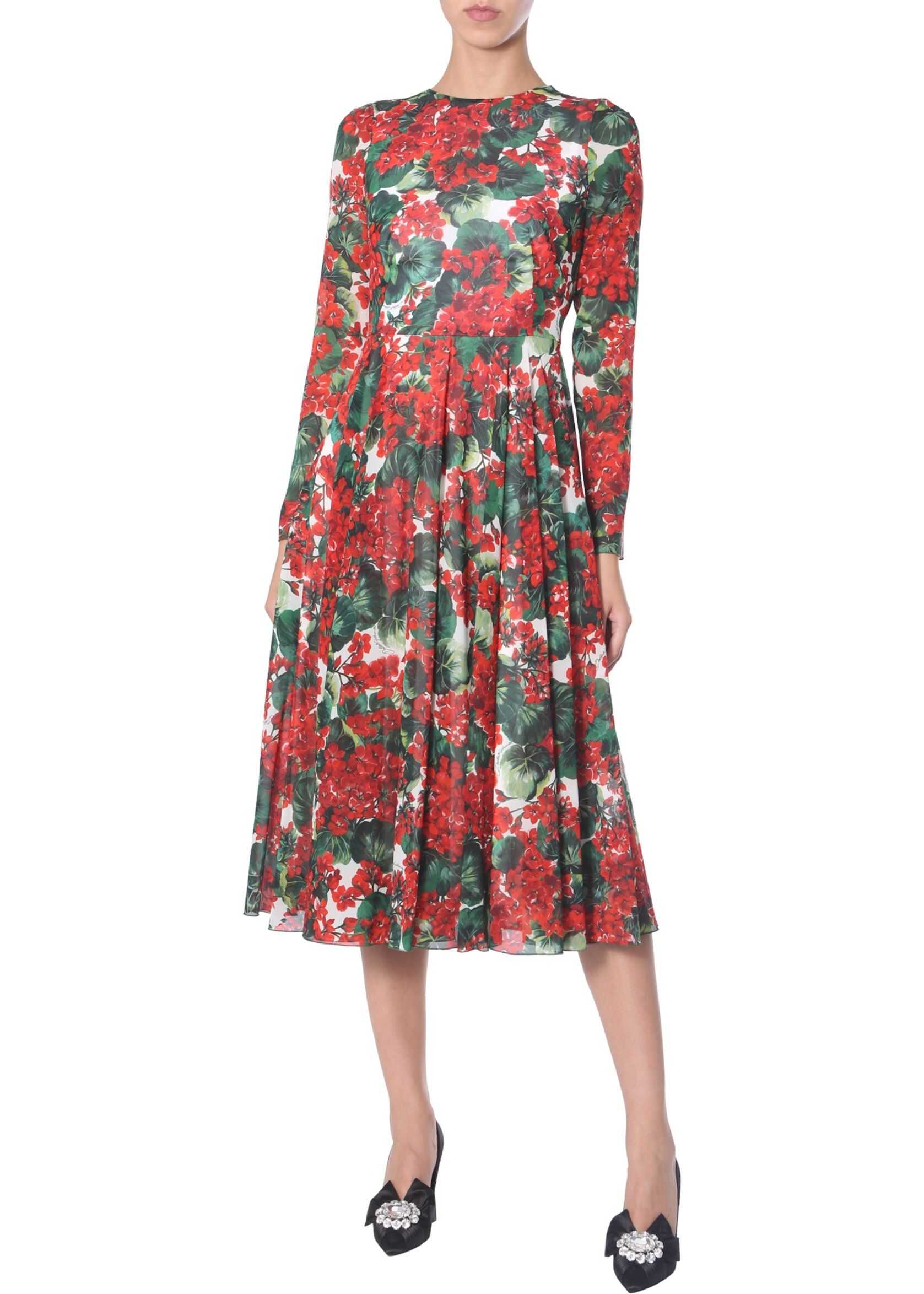 Dolce & Gabbana Dress With Portofino Print RED