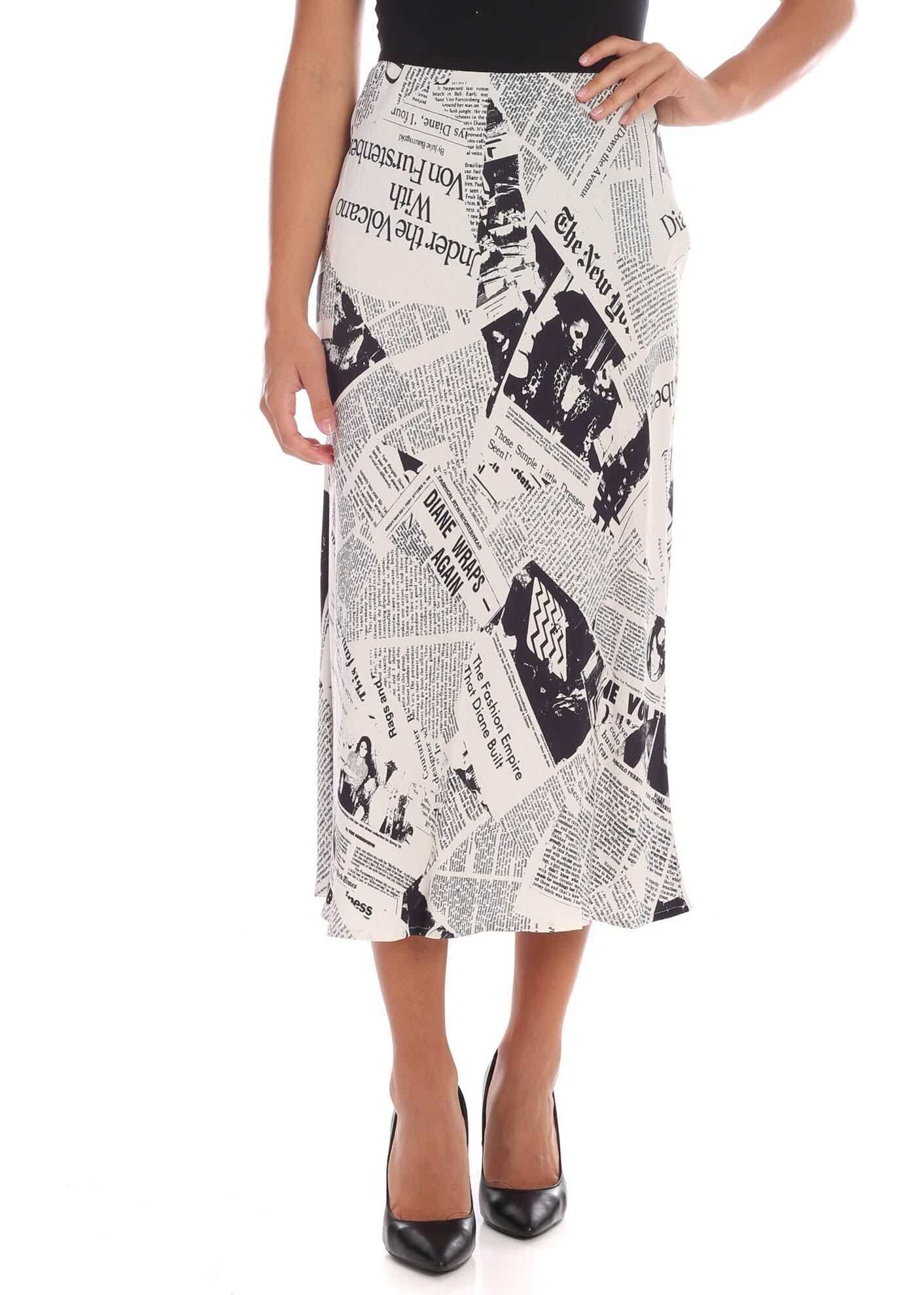 Diane von Furstenberg Mae Skirt In Black And White White