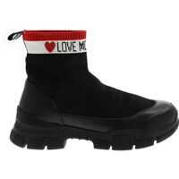 Incaltaminte LOVE Moschino Black Sneakers With Logo Embroidery