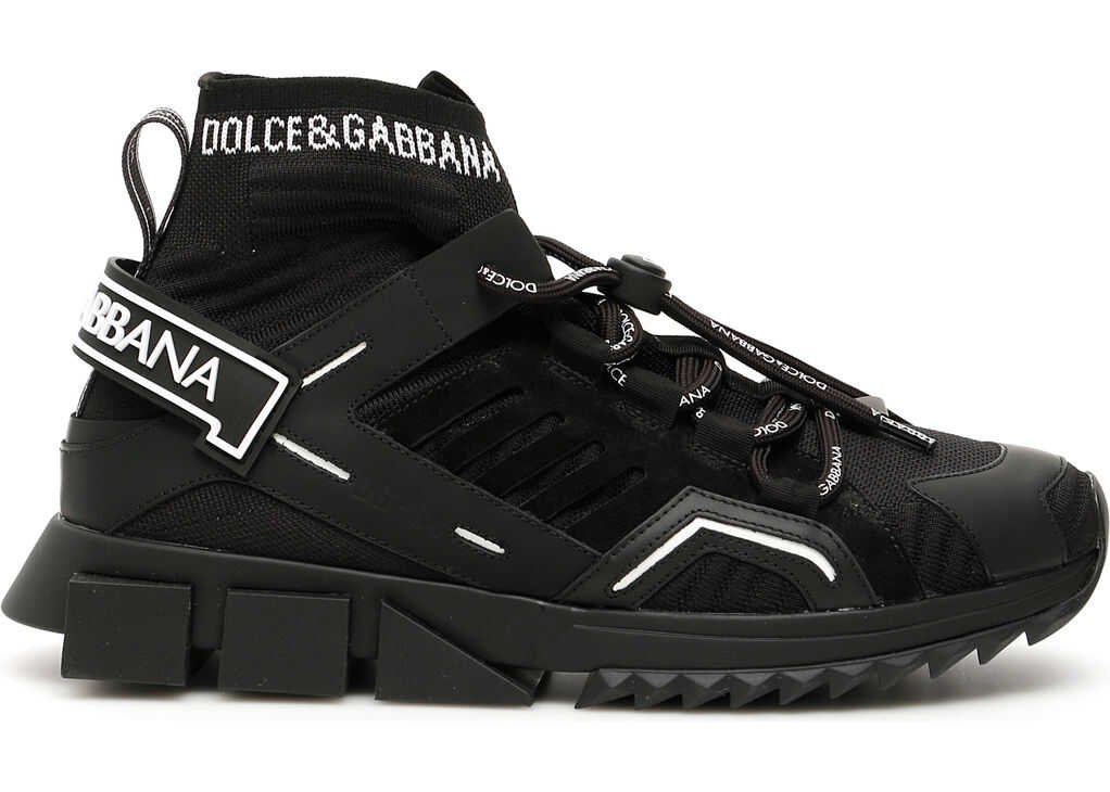Dolce & Gabbana Sorrento Hi-Top Sneakers NERO BIANCO