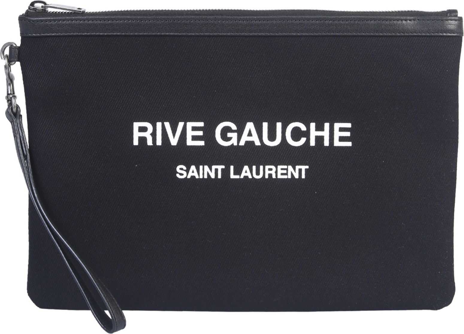 Saint Laurent Rive Gauche Clutch With Zip BLACK