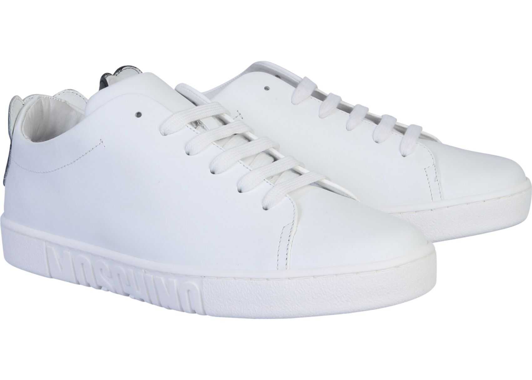 Moschino Sneaker With Teddy Bear Silhouette WHITE