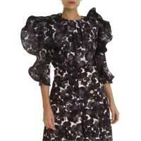 Bluze Floral Print Body With Ruffles In Nude Color Femei