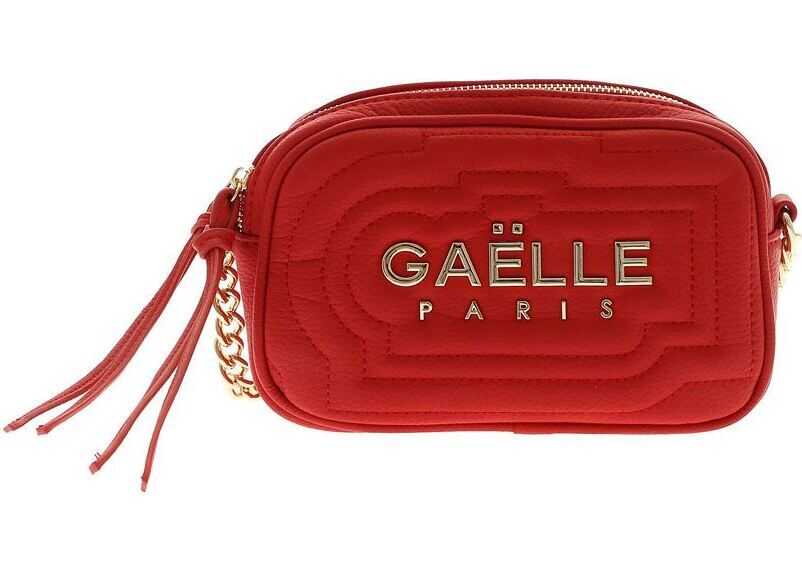 GAëLLE Paris Red Shoulder Bag With Metal Logo Red