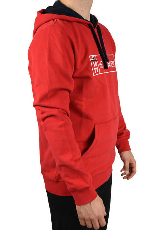 Hanorace Helly Hansen 1877 Hoodie Red Barbati (BM 7107584) 4