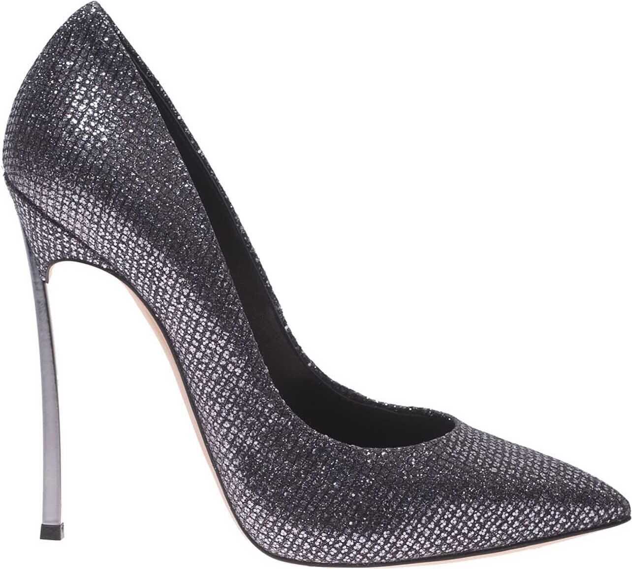 Casadei Pumps In Silver Gray With Blade Heel Silver