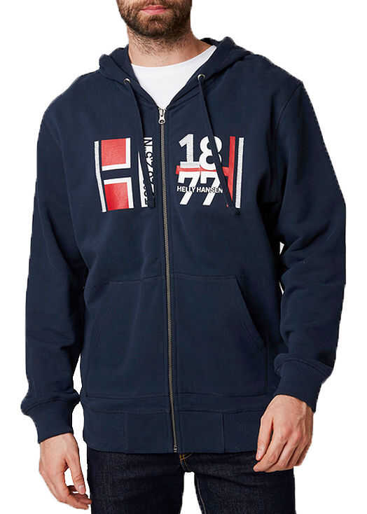 Bluza Helly Hansen 1877 Full Zip Hoodie Blue