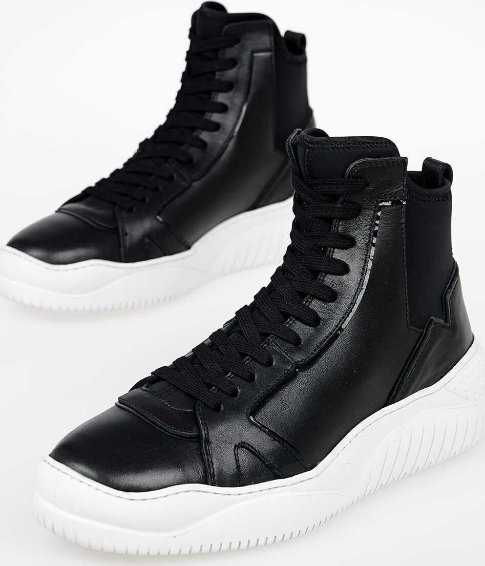 Just Cavalli Leather High Sneakers* BLACK