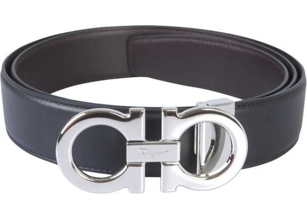 Salvatore Ferragamo Gancini Reversible Belt* BLACK