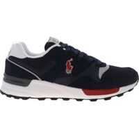Sneakers Trackster Blue Sneakers With Embroidered Red Logo Barbati