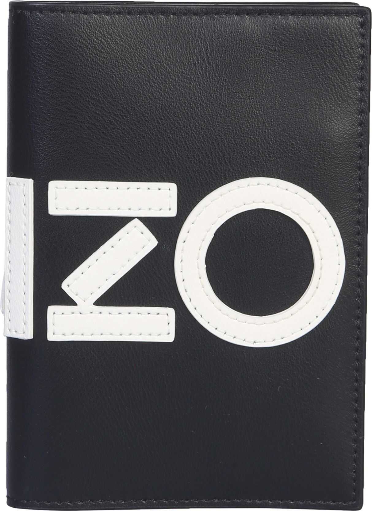 Kenzo Leather Passport Holder BLACK