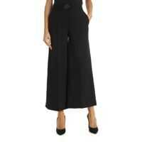 Pantaloni casual Wide Trousers With Logo In Black Femei
