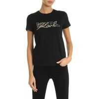 Tricouri Double Logo T-Shirt In Black Femei
