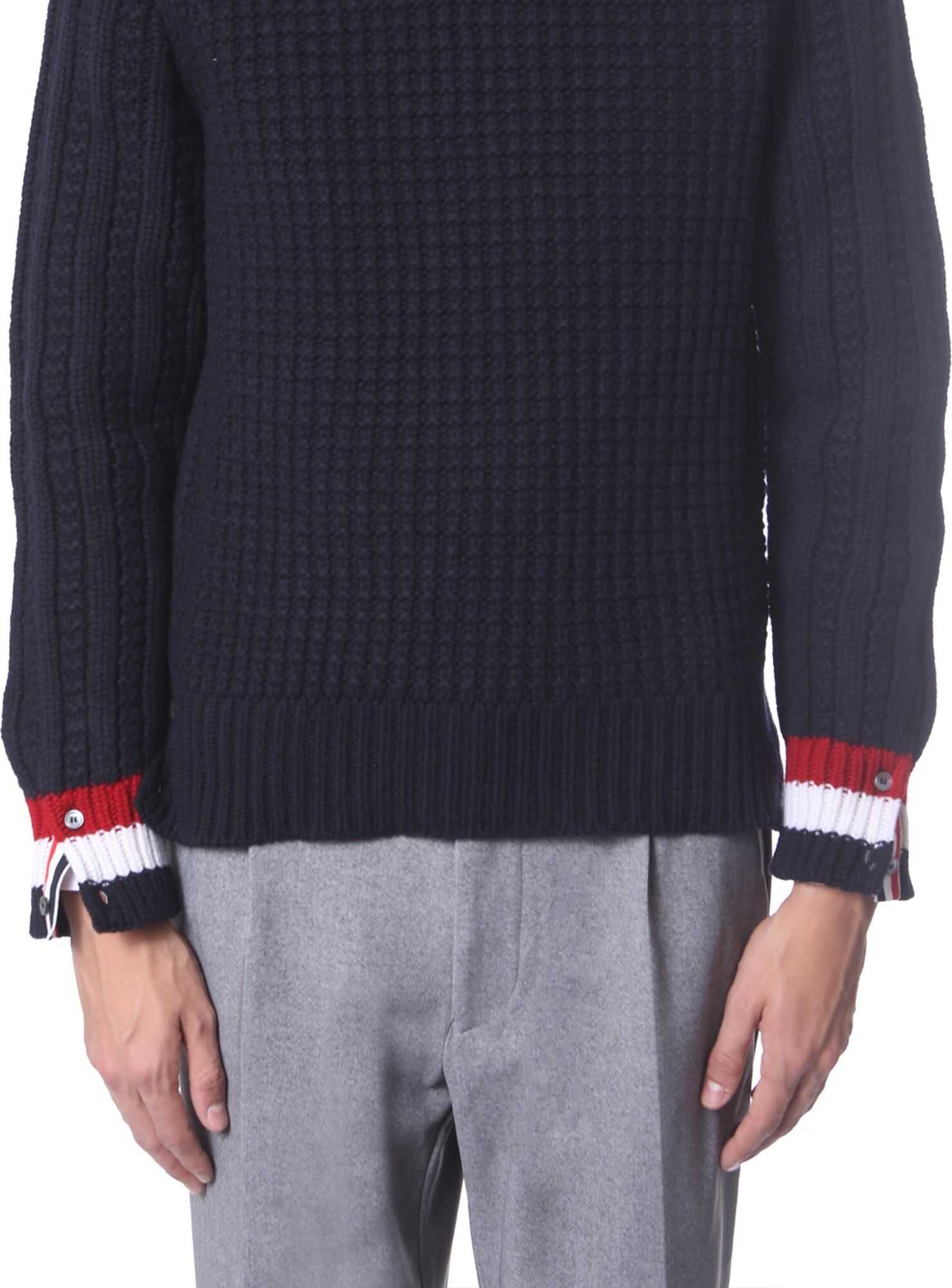 Thom Browne Crew Neck Sweater BLUE