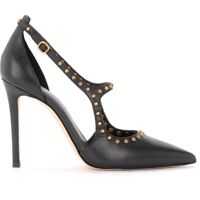 Pantofi cu toc Decolleté By Michael Kors Ava In Black Leather With Studs Femei