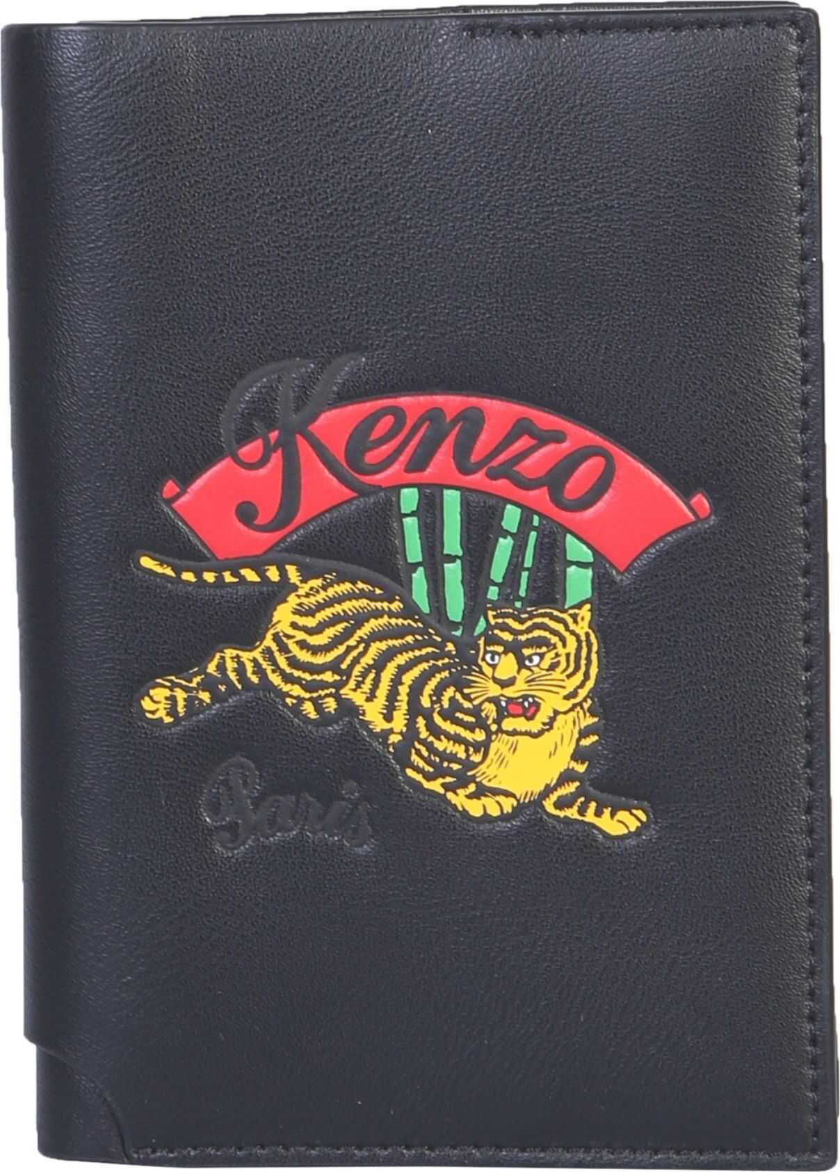 Kenzo Leather Passport Holder BLACK