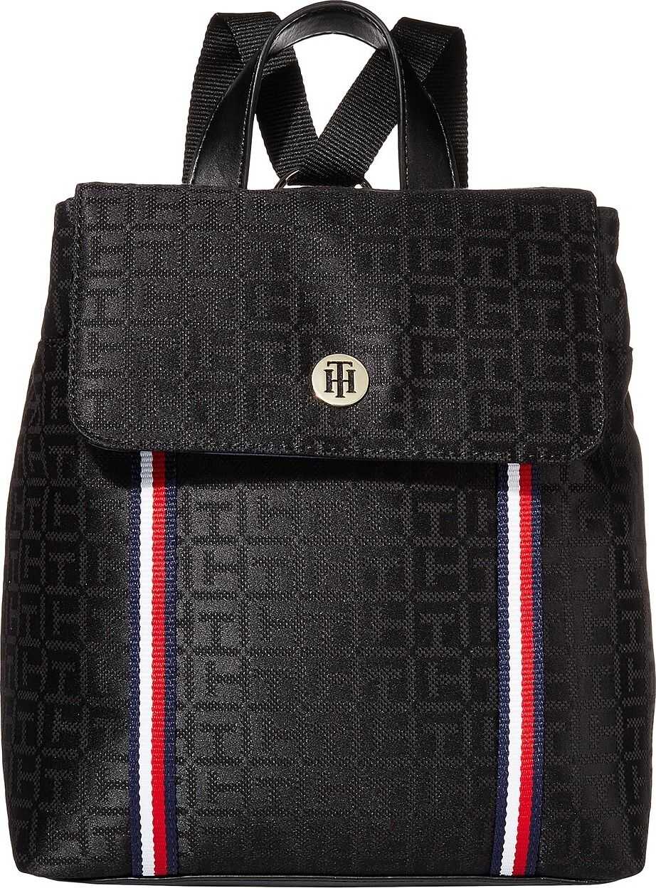 Tommy Hilfiger Amber Jacquard Backpack Black Tonal