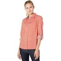 Camasi casual Roll Tab Blouse - Floral Femei