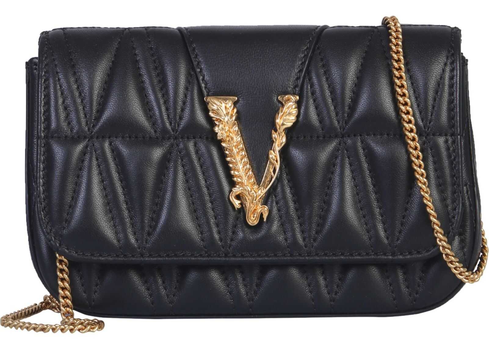 Versace Virtus Shoulder Bag BLACK