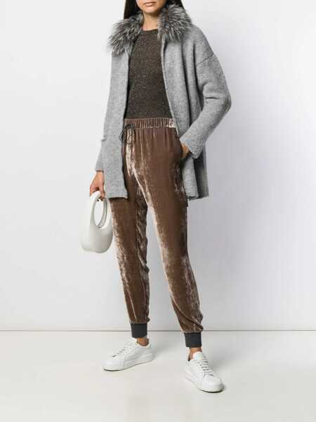 Pantaloni casual Fabiana Filippi Gubbio Trousers BROWN Femei (BM 7118723) 2