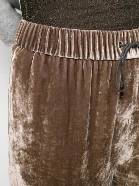 Pantaloni casual Fabiana Filippi Gubbio Trousers BROWN Femei (BM 7118723) 5