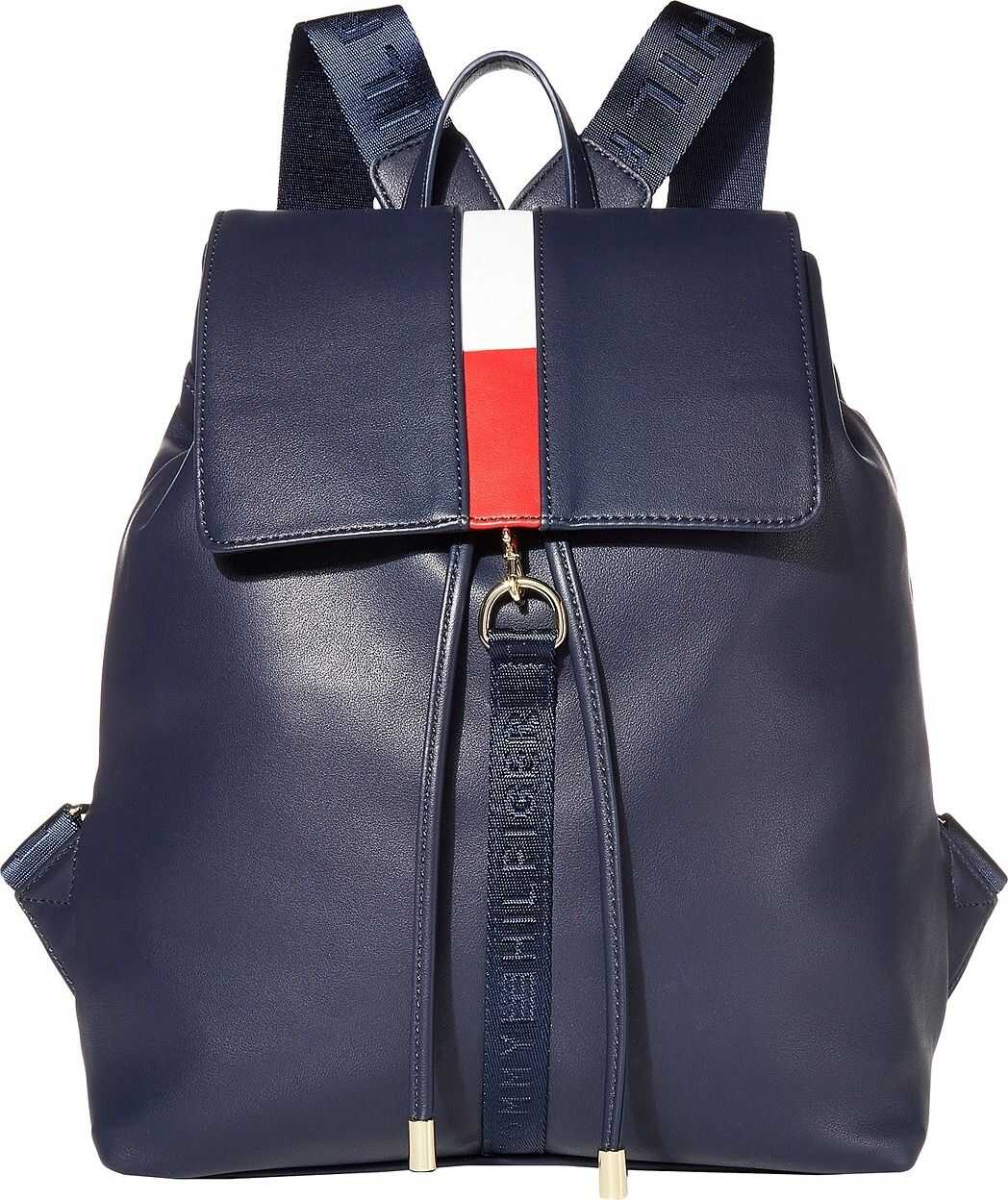 Tommy Hilfiger Carolina Smooth PVC Backpack Navy/Red/White