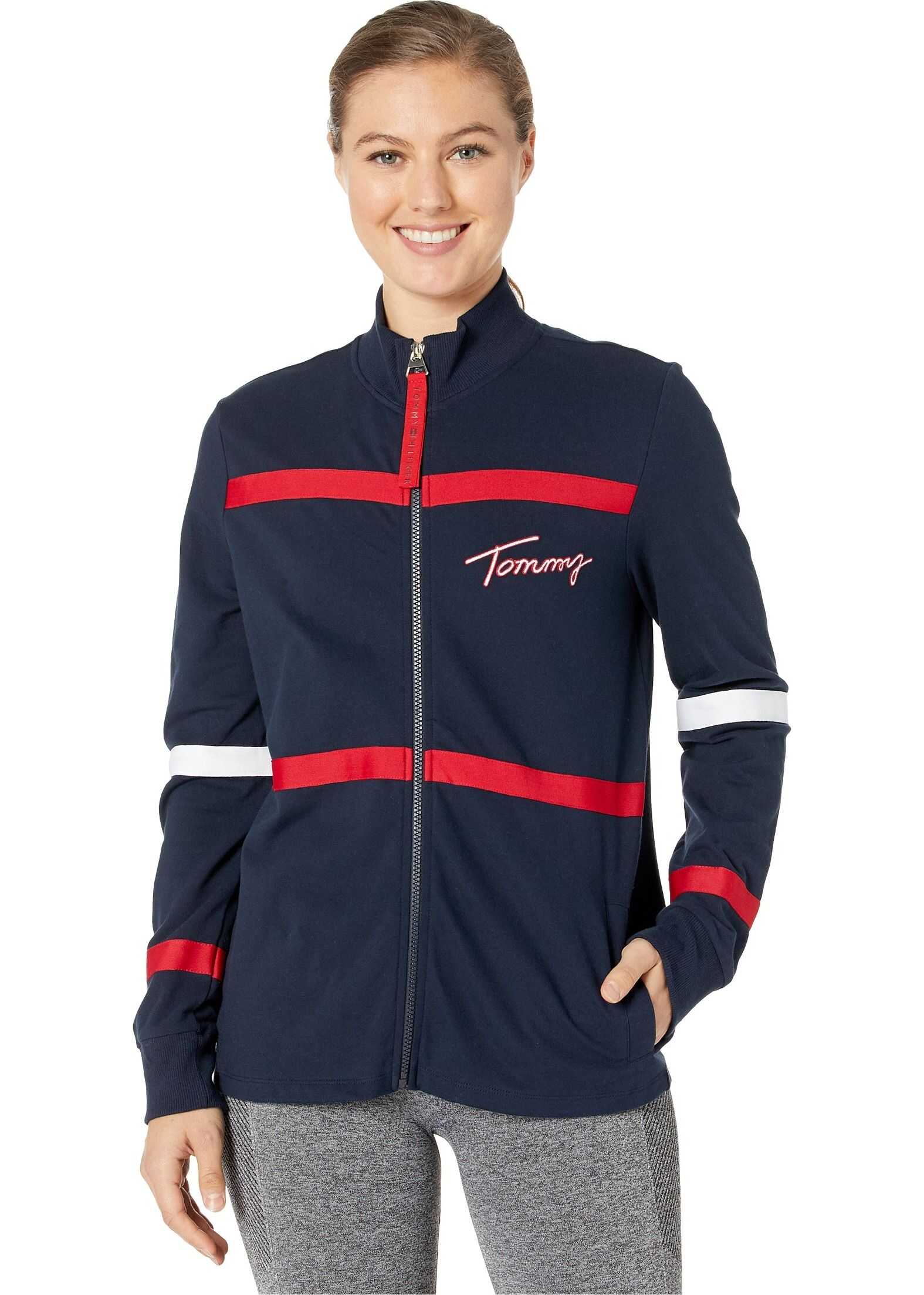 Tommy Hilfiger Multi Trim Zip Jacket Sky Captain
