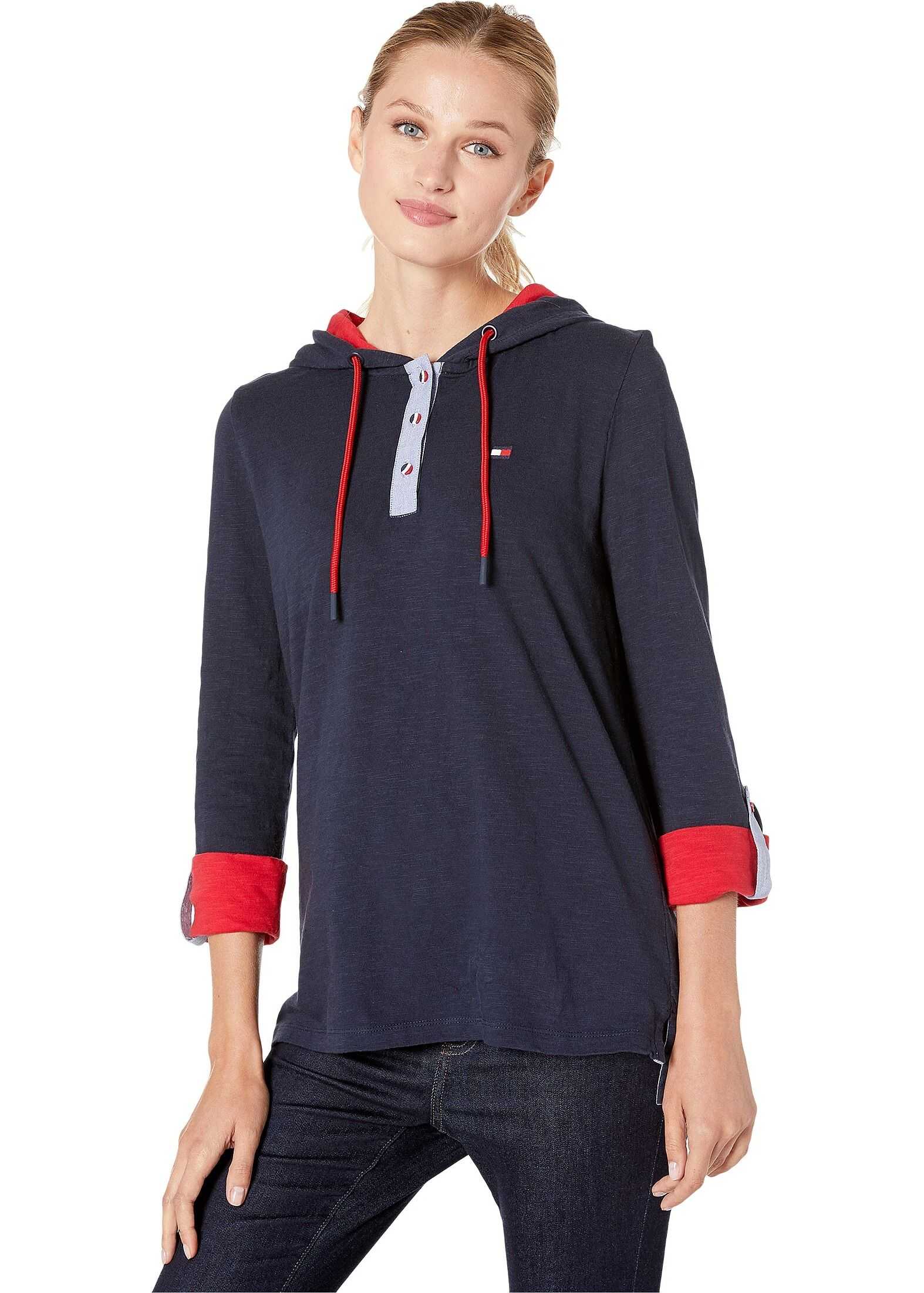 Tommy Hilfiger Hoodie Popover Top Sky Captain