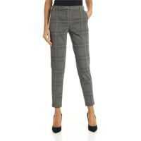 Pantaloni casual Grey Trousers With Houndstooth Pattern Femei