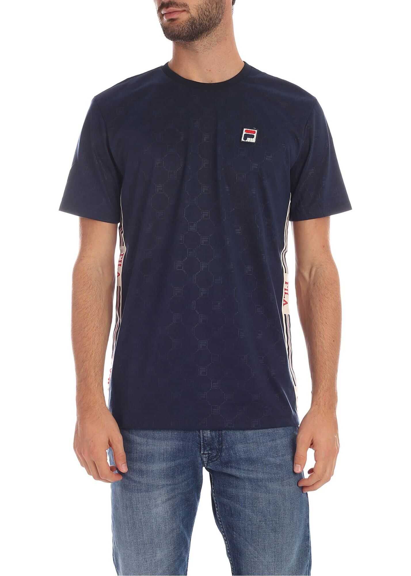 Fila Nariman Aop T-Shirt In Blue Blue