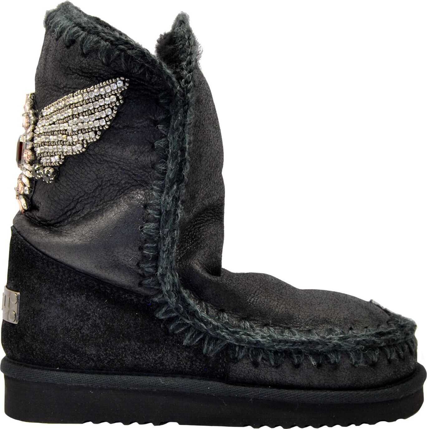 Mou Leather Ankle Boots BLACK