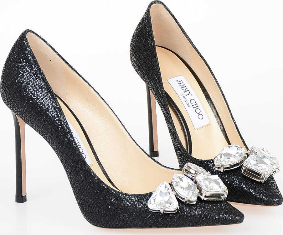 Jimmy Choo 10cm Jewel MARVEL Pumps BLACK