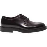 Pantofi eleganti Derby Shoes In Black Brushed Leather Barbati