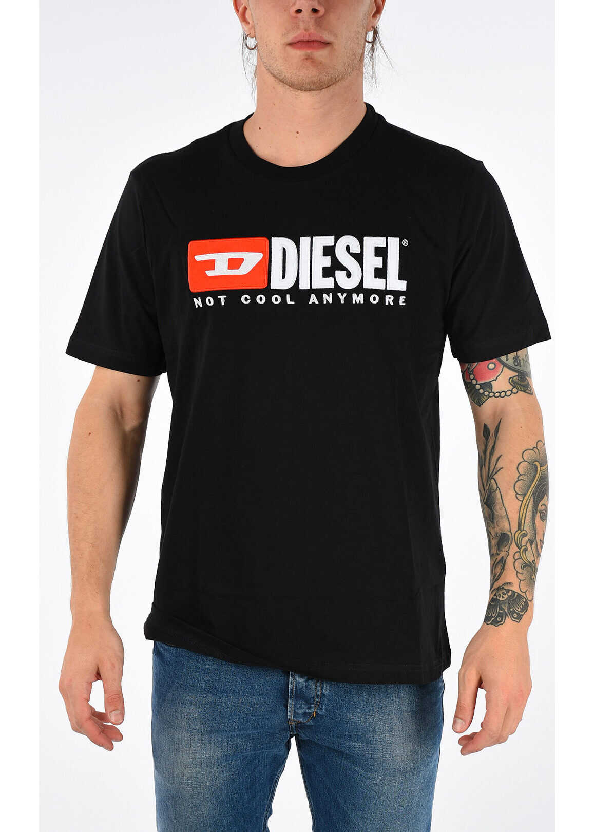 Diesel Embroidered HC-T-JUST-DIVISION T-Shirt* BLACK