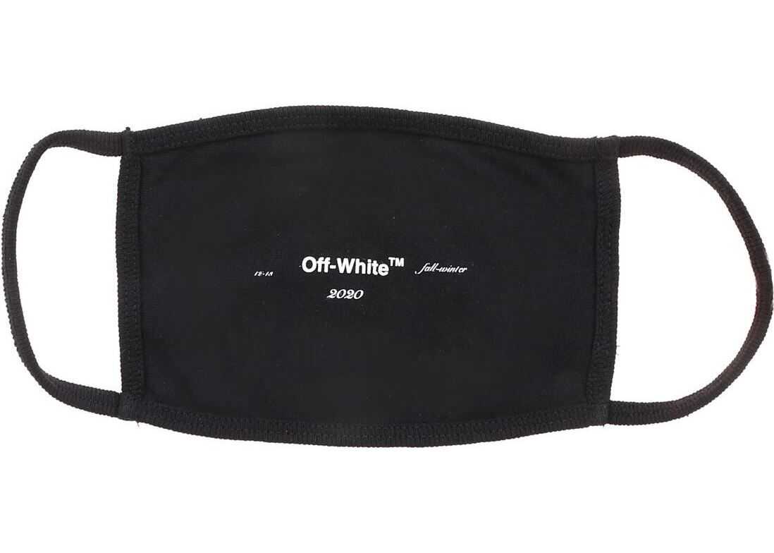Off-White Logo Mask In Black Black