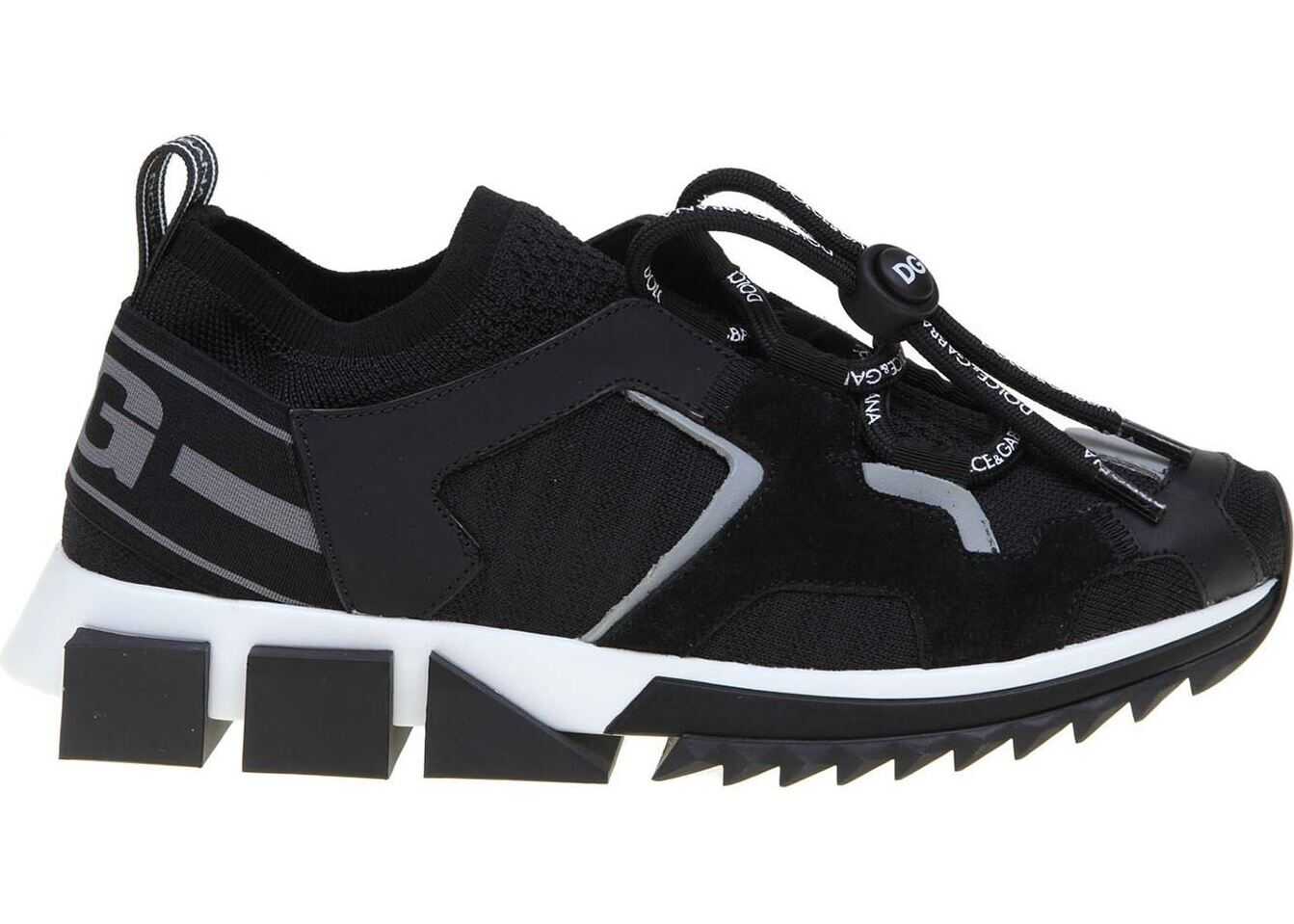 Dolce & Gabbana Sorrento Trekking Sneakers In Black Black