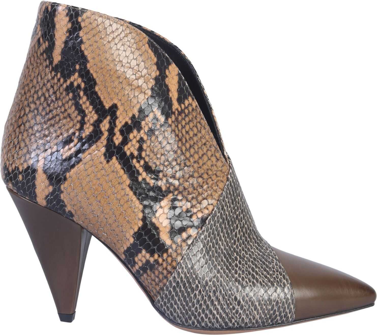 Cizma Isabel Marant Exotic Patchwork Boot BROWN