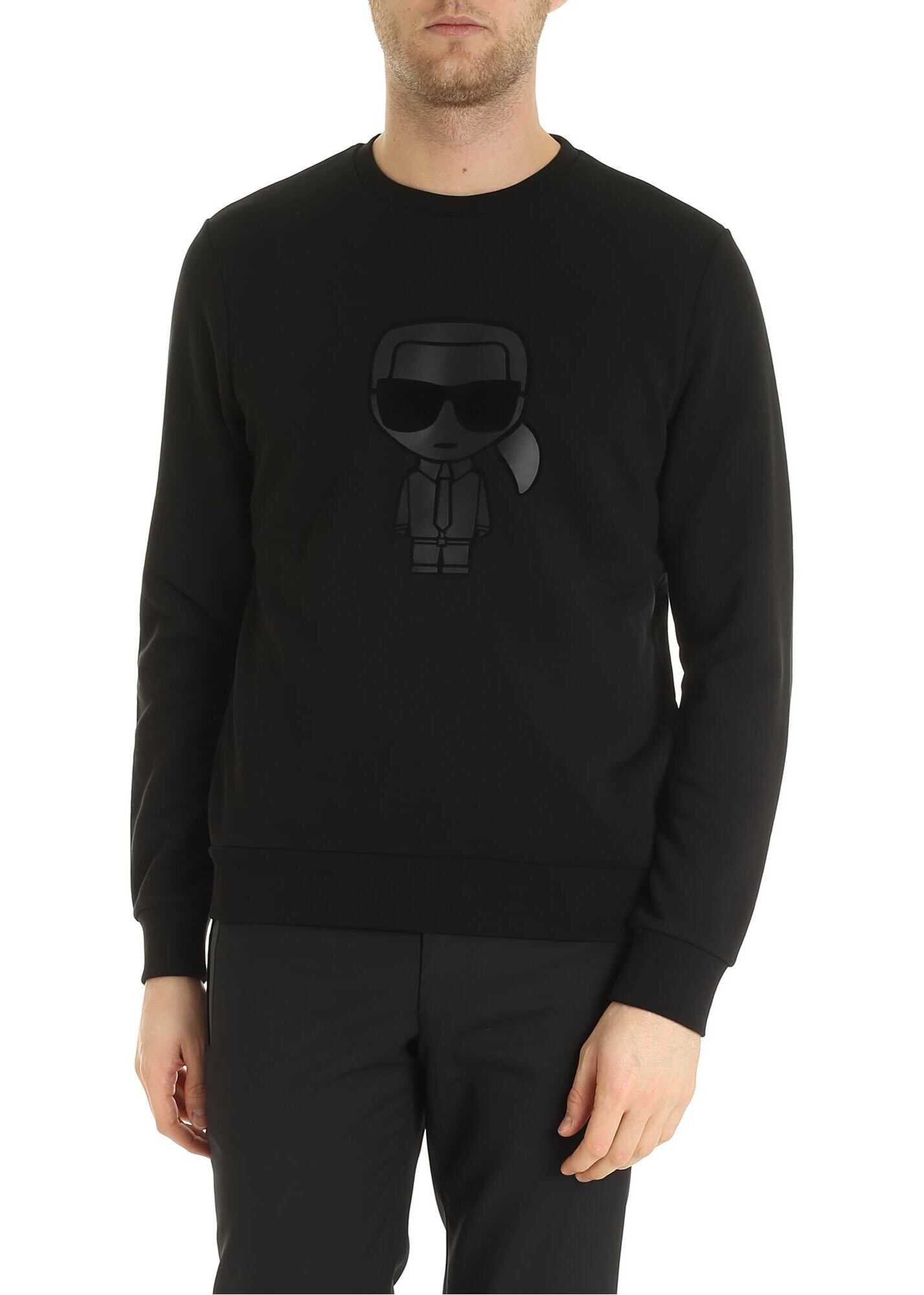 Bluza Karl Lagerfeld K/Ikonik Print Sweatshirt In Black Black