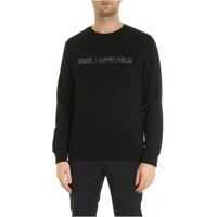 Bluze de trening Logo Print And Embroidery Sweatshirt In Black Barbati