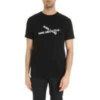 Tricouri Karl Print T-Shirt In Black Barbati