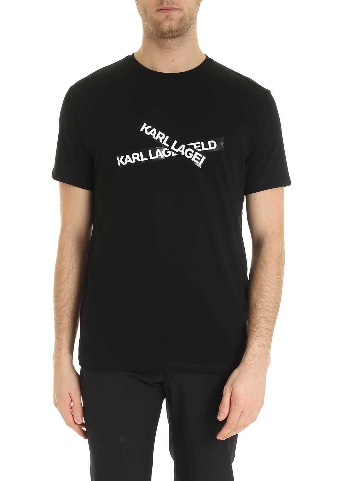 Karl Lagerfeld Karl Print T-Shirt In Black Black