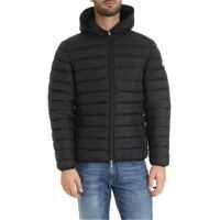 Geci de iarna Green Logo Patch Down Jacket In Black Barbati