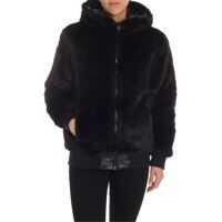 Blanuri Black Eco-Fur Down Jacket Femei