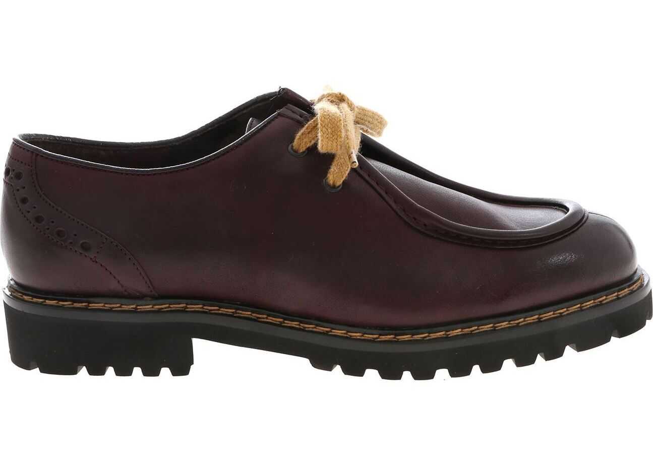 Doucal's Balm Shoes In Burgundy Red