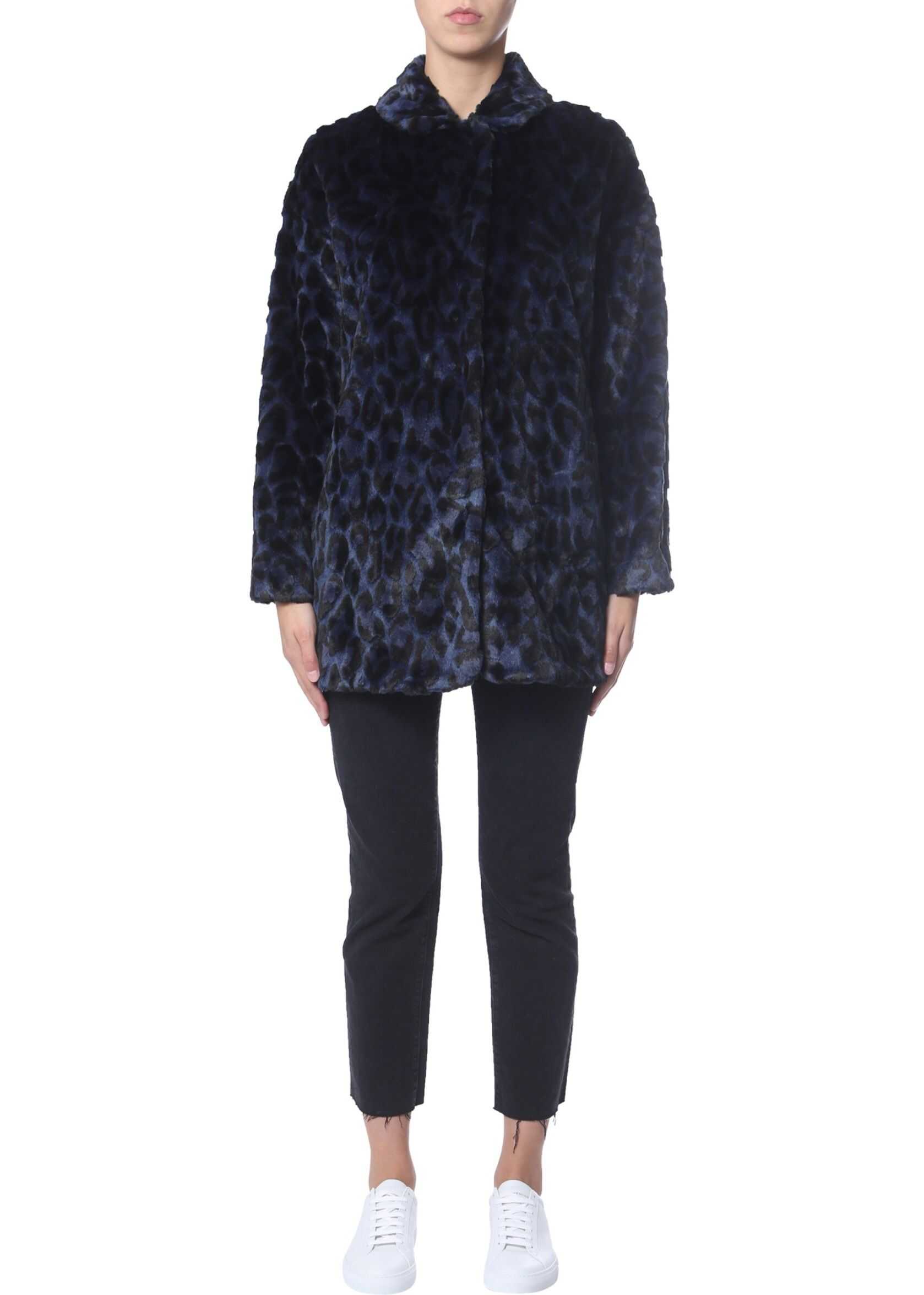 PS by Paul Smith Coat With Leopard Pattern BLUE