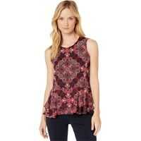Bluze Geo Print Peplum Sleeveless Woven Femei