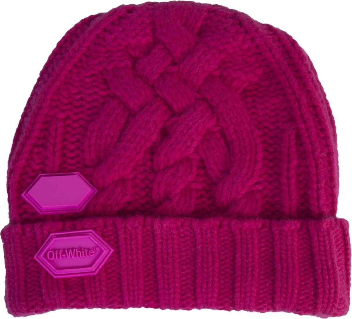 Off-White Knitted Hat FUCHSIA